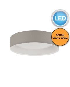 Eglo Lighting - Pasteri - 31589 - LED White Taupe 3 Light Flush Ceiling Light