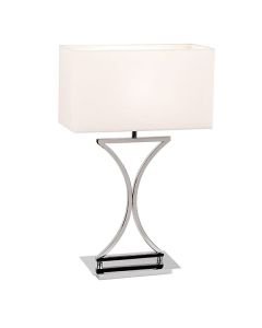 Endon Lighting - Epalle - 96930-TLCH - Chrome White Table Lamp With Shade