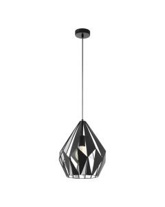 Eglo Lighting - Carlton 1 - 49255 - Black Silver Ceiling Pendant Light
