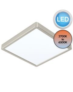 Eglo Lighting - Fueva-Z - 98852 - LED Satin Nickel White IP44 Bathroom Ceiling Flush Light