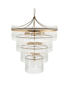 Endon Lighting - Marietta - 112576 - Antique Brass Clear Glass 16 Light Chandelier