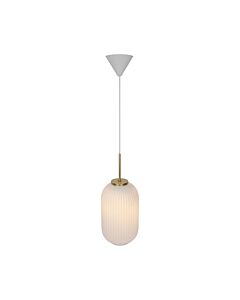 Nordlux - Milford 20 - 2213203001 - Satin Brass Opal Glass Ceiling Pendant Light