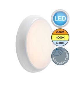 Saxby Lighting - HeroPRO - 95543 - LED White Opal IP65 Dimmable Microwave Plain Bezel Outdoor Sensor Bulkhead Light