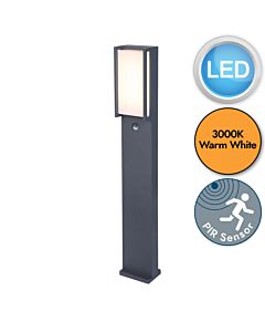 Lutec - Qubo - 7193004118 - LED Dark Grey Opal IP54 Outdoor Post Light