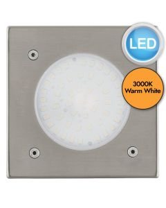Eglo Lighting - Lamedo - 93481 - LED Stainless Steel White Glass IP67 Outdoor Ground Light