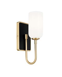 Kichler Lighting - Solia - KL-SOLIA-1W-CPZB - Light Bronze Black Opal Glass IP44 Bathroom Wall Light