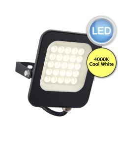 Saxby Lighting - Guard - 107633 - LED Black Clear Glass IP65 Outdoor Floodlight
