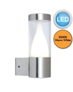 Lutec - Virgo - 5008101001 - LED Stainless Steel Clear IP44 Outdoor Wall Light