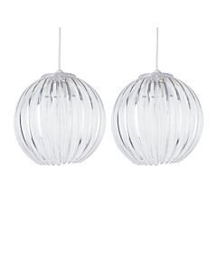 Set of 2 Craw - Clear Acrylic Pendant Shades