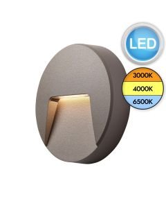 Saxby Lighting - Severus - 95285 - LED Grey Clear IP65 Round Outdoor Recessed Marker Light