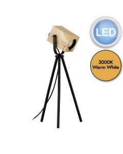 Eglo Lighting - Ayles - 43749 - LED Black Wood Task Table Lamp