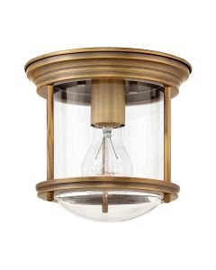 Quintiesse - QN-HADRIAN-MINI-F-BR-CLEAR - Hadrian 1 Light Flush Mount - Clear Glass - Brushed Bronze