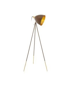 Eglo Lighting - Chester 1 - 49519 - Rustic Brown Gold Pull Cord Tripod Floor Lamp