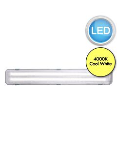 Nordlux - Works Ip65 2x10W LED - 27586101 - LED Grey Clear 2 Light IP65 Outdoor Strip Light