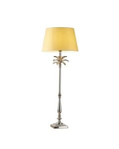 Endon Lighting - Leaf - 91168 - Nickel Yellow Table Lamp With Shade