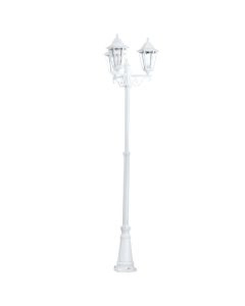 Eglo Lighting - Navedo - 93454 - White Clear Glass 3 Light IP44 Outdoor Lamp Post