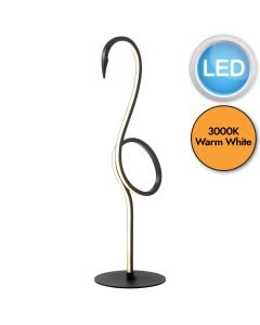 Elstead Lighting - Flamingo - FLAMINGO-TL-BLK - LED Black Table Lamp With Shade