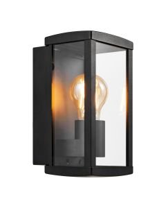 Nordlux - Luchy - 2418231003 - Black Clear Glass IP44 Outdoor Wall Light