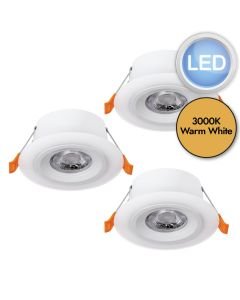 Eglo Lighting - Set of 3 Calonge - 900913 - LED White Recessed Ceiling Downlights