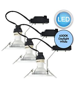 Nordlux - Set of 3 Canis 3-Kit 6500K - 49390101 - LED White Recessed Ceiling Downlights