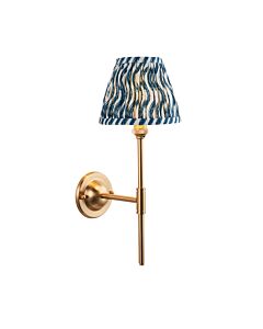 Endon Lighting - Dome T Bar & Ripple 16cm - 115606 - Aged Brass Blue Wall Light