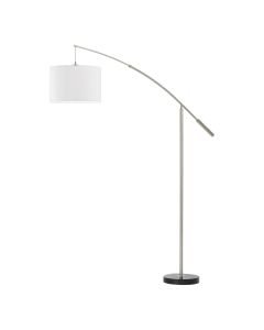 Eglo Lighting - Nadina - 92206 - Satin Nickel White Floor Reading Lamp