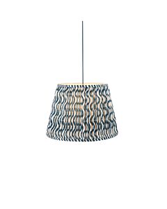 Endon Lighting - Eltham - 117289 - Aged Brass Blue Ceiling Pendant Light