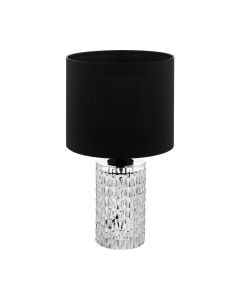Eglo Lighting - Sapuara - 39979 - Black Clear Glass Table Lamp With Shade