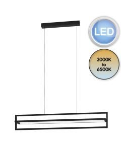 Eglo Lighting - Siberia - 900466 - LED Black White Bar Ceiling Pendant Light
