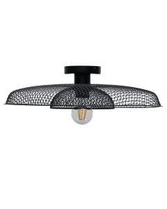 Cassidy - Black Metal Wire Layered Flush Ceiling Light