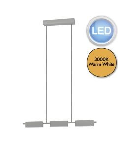 Eglo Lighting - Rovira - 99819 - LED Silver White 3 Light Bar Ceiling Pendant Light