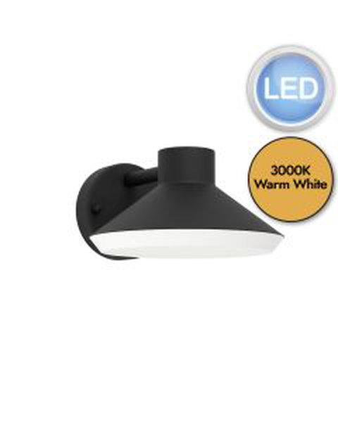 Eglo Lighting - Ninnarella - 900688 - LED Black White IP44 Outdoor Wall Light
