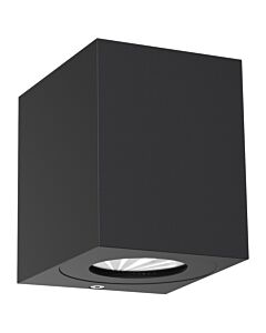Nordlux - Canto - 49711203 - LED Black Clear Ribbed Glass 2 Light IP44 Outdoor Wall Washer Light