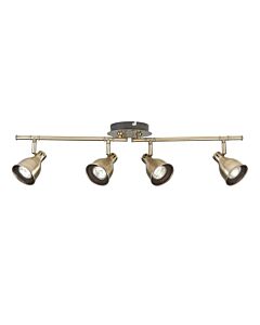 Colson - Antique Brass 4 Way Adjustable Ceiling Spotlight