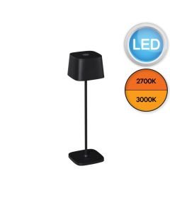 Konstsmide - Capri - 7814-750 - LED Black IP54 Battery Outdoor Portable Lamp
