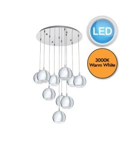 Eglo Lighting - Conessa - 95914 - LED Chrome Clear 10 Light Ceiling Pendant Light