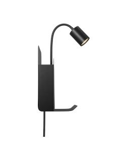 Nordlux - Roomi - 2112551003 - Black USB Power Output Plug In Reading Wall Light