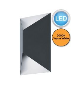 Eglo Lighting - Predazzo - 93994 - LED Anthracite White 2 Light IP44 Outdoor Wall Washer Light