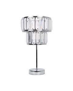 Beaded - Acrylic Crystal Prism Two Tier Table Lamp