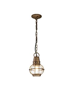 Kichler Lighting - Bridgepoint - KL-BRIDGEPOINT8S-NBR - Natural Brass Clear Seeded Glass IP44 Outdoor Ceiling Pendant Light
