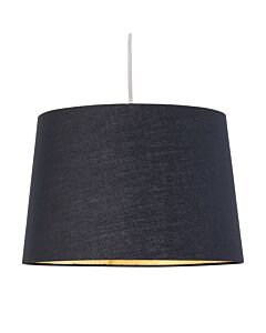 Zoey - Black with Gold Inner 28cm Easy Fit Pendant or Lamp Shade