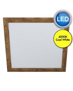 Eglo Lighting - Piglionasso - 99436 - LED White Rustic Wood Flush Ceiling Light