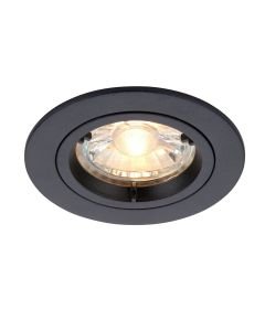 Saxby Lighting - Cast - 95918 - Black Fixed Recessed Ceiling Downlight