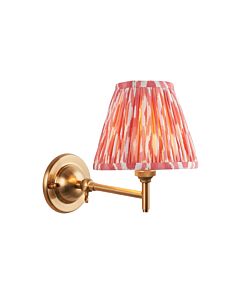 Endon Lighting - Dome Fold & Ikat 16cm - 115640 - Aged Brass Pink Wall Light