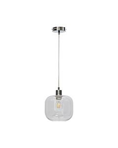 Bletch - Clear Glass with Chrome Pendant Fitting