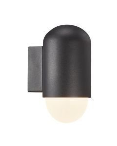 Nordlux - Heka - 2118211003 - Black Opal Glass IP44 Outdoor Wall Light