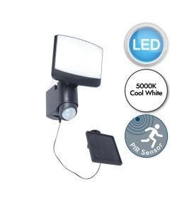 Lutec - Sunshine - 6925601345 - LED Grey Opal IP44 Solar Outdoor Sensor Floodlight