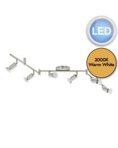 Eglo Lighting - Buzz-LED - 92599 - LED Satin Nickel 6 Light Ceiling Spotlight