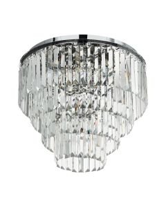 Eglo Lighting - Agrigento - 39569 - Chrome Clear Glass 7 Light Flush Ceiling Light
