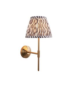 Endon Lighting - Obelisk T Bar & Ripple 20cm - 116018 - Aged Brass Grey Wall Light